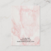 Rose Marble Ohrring Display Card Visitenkarte (Rückseite)