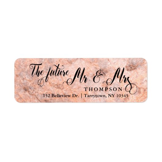 Rose Marble Script The Future Mr. und Mrs. (Vorne)