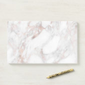 Rose Marble Trendy Template Eleganter Hintergrund Post-it Klebezettel (Auf Schreibtisch)