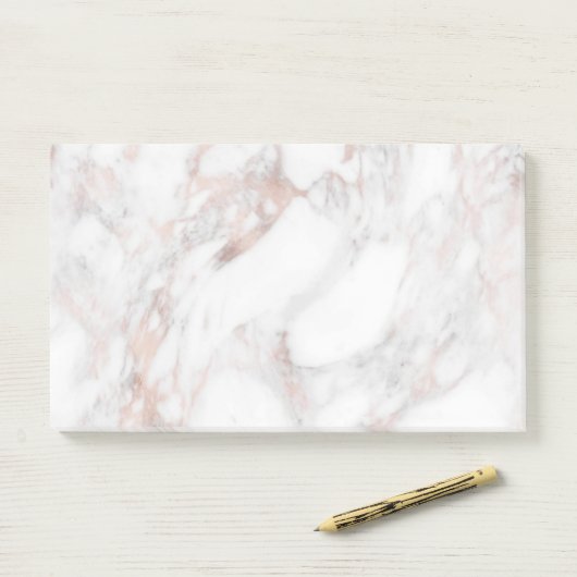 Rose Marble Trendy Template Eleganter Hintergrund Post-it Klebezettel (Auf Schreibtisch)
