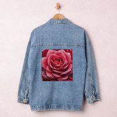 Rose Mark Denim Jacket with Elegant Floral Accent Jeansjacke (Hangar)