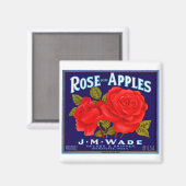 Rose-Marken-Äpfel Magnet (Vorderseite/Rückseite)