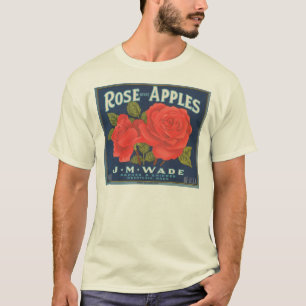 Rose-Markenbezeichnung Äpfel Vintage Kiste T-Shirt