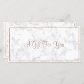 Rose Marmor Gold Salon Modernes Geschenkgutschein (Vorne/Hinten)