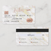 Rose + Marmor-Kreditkarte Lash-Visitenkarten Visitenkarte (Vorne/Hinten)