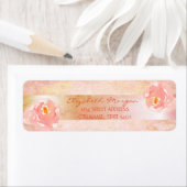 Rose-Marmor StreifenAquarellfarben-Rose-Adressetik (Insitu)