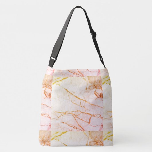 Rose Marmor Tragetaschen Mit Langen Trägern (Rückseite)