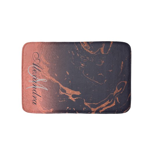 Rose Marmortextur Badematte (Vorderseite)