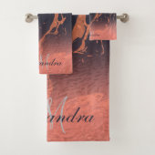 Rose Marmortextur Badhandtuch Set (Insitu)