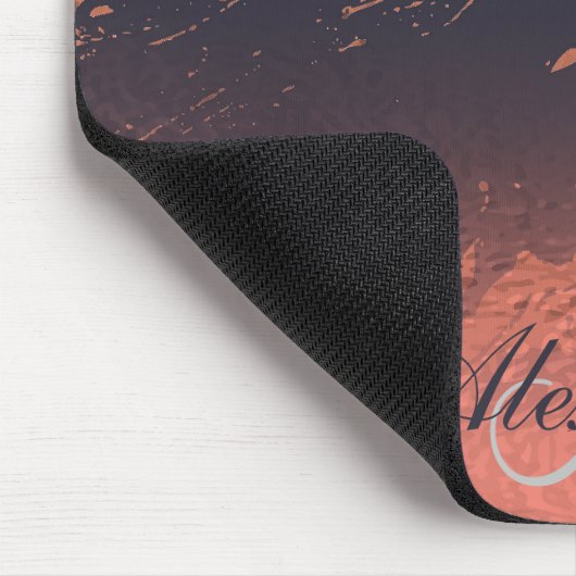 Rose Marmortextur Mousepad (Ecke)