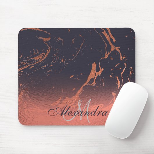 Rose Marmortextur Mousepad (Mit Mouse)