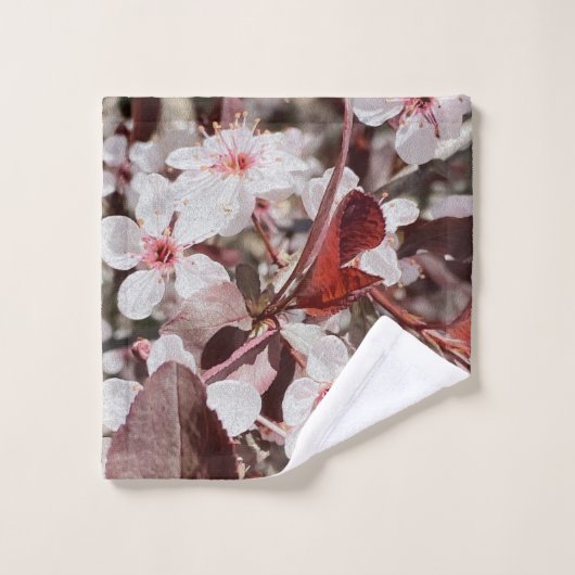 Rose Maroon Flora Badhandtuch Set (Waschlappen)