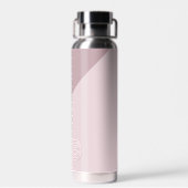 Rose Mauve Blush Pink Trinkflasche (Rückseite)