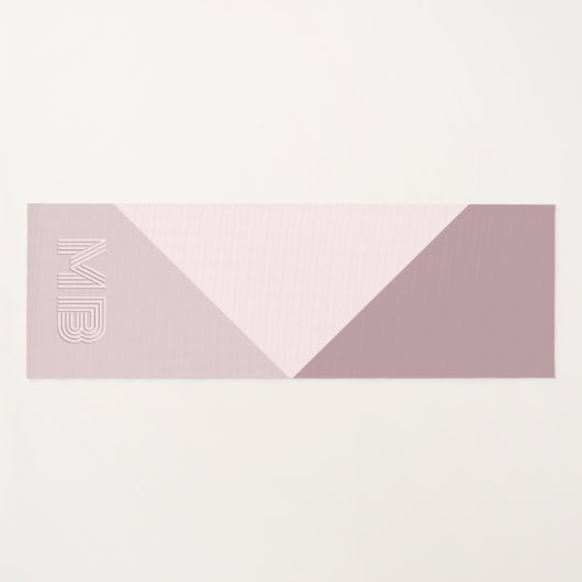 Rose Mauve Blush Pink Yogamatte (Vorderseite (Horizontal))