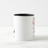Rose Mauve Floral Letter L Monogram Initial Tasse (Zentrum)