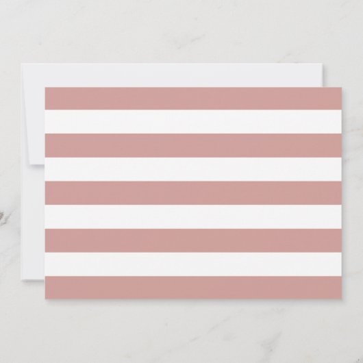 Rose Mauve Personalisiert Stationery Flat Note Car Mitteilungskarte (Rückseite)