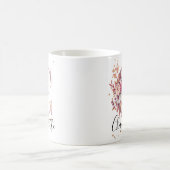 Rose Mauve Pink Floral Monogram Letter C Kaffeetasse (Mittel)