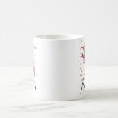 Rose Mauve Pink Floral Monogram Letter N Kaffeetasse (Mittel)