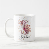 Rose Mauve Pink Floral Monogram Letter S Kaffeetasse (Links)