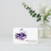 *~* ROSE Meditation QR Reiki Yoga Floral Blume Visitenkarte (Stehend Vorderseite)