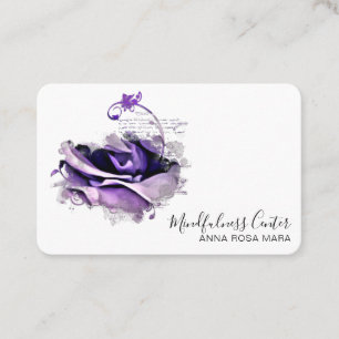 *~* ROSE Meditation QR Reiki Yoga Florale Blume Visitenkarte