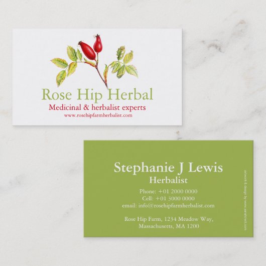 Rose medizinische Geschäftskarte angesagter Visitenkarte (Vorne/Hinten)