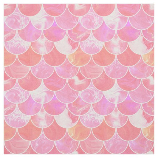 Rose-Meerjungwaage Stoff (Muster)