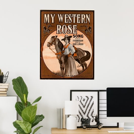 Rose meines Westerns Poster (Heimbüro)