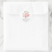 Rose Memorial Bestattung Runder Aufkleber (Tasche)