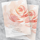 Rose Memorial Blume Wasserfarben Dankeskarte