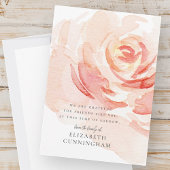Rose Memorial Blume Wasserfarben Dankeskarte