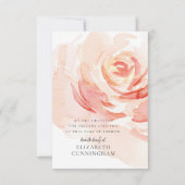 Rose Memorial Blume Wasserfarben Dankeskarte (Vorderseite)