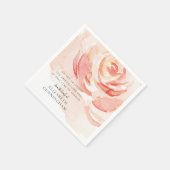 Rose Memorial Blume Wasserfarben Serviette (Ecke)