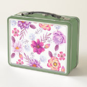 Rose Metall Brotdose (Rückseite)