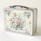 Rose Metall Brotdose (Rückseite)