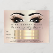 Rose Metallic Lash Makeup Artist Certificate Gesch (Vorderseite)
