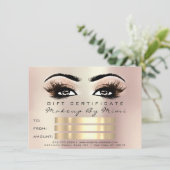 Rose Metallic Lash Makeup Artist Certificate Gesch (Stehend Vorderseite)