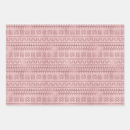 Rose Metallverpackungspapierblätter Geschenkpapier Set (Vorderseite 3)