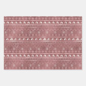 Rose Metallverpackungspapierblätter Geschenkpapier Set (Vorderseite)