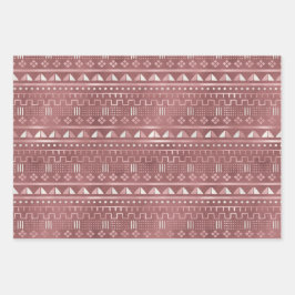 Rose Metallverpackungspapierblätter Geschenkpapier Set