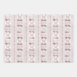 Rose Metallverpackungspapierblätter Geschenkpapier Set