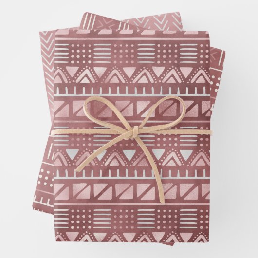 Rose Metallverpackungspapierblätter Geschenkpapier Set (Beispiel)