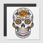 Rose Mexican Sugar Skull Day of the Dead Magnetkarte (Vorne/Hinten)