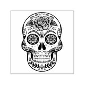 Rose Mexican Sugar Skull Day of the Dead Permastempel (Design)