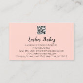 Rose Microblade Makeup Eyelash Extension QR Code Visitenkarte (Rückseite)