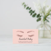Rose Microblade Makeup Eyelash Extension QR Code Visitenkarte (Stehend Vorderseite)