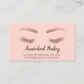 Rose Microblade Makeup Eyelash Extension QR Code Visitenkarte (Vorderseite)