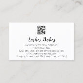 Rose Microblading Makeup Eyelashes QR-Logo Visitenkarte (Rückseite)