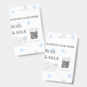 Rose Milch handgefertigte Seife QR-Code hinzufügen Ausweis (Vorder- & Rückseite)