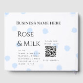 Rose Milch handgefertigte Seife QR-Code hinzufügen Gästebuch (Rückseite)